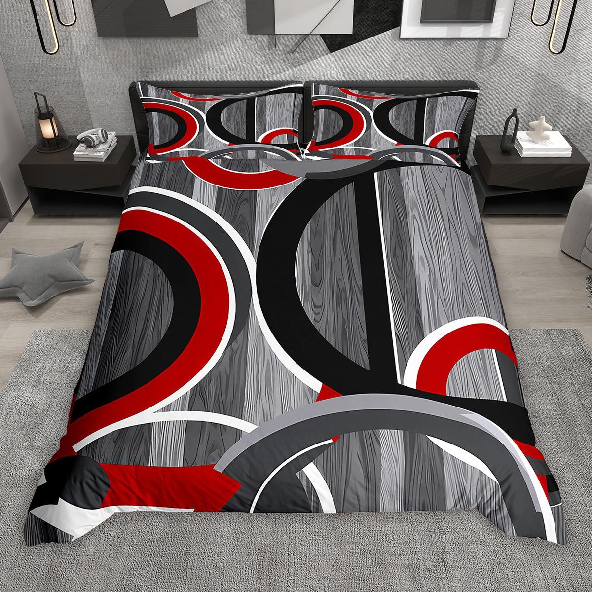 

Comforter Homewish Contemporary Geometric 2Pcs/3Pcs Modern Abstract Bedding Colorful Stripe Line Bed Set Comforter (quilt)-AU Single(140*210cm)3pcs