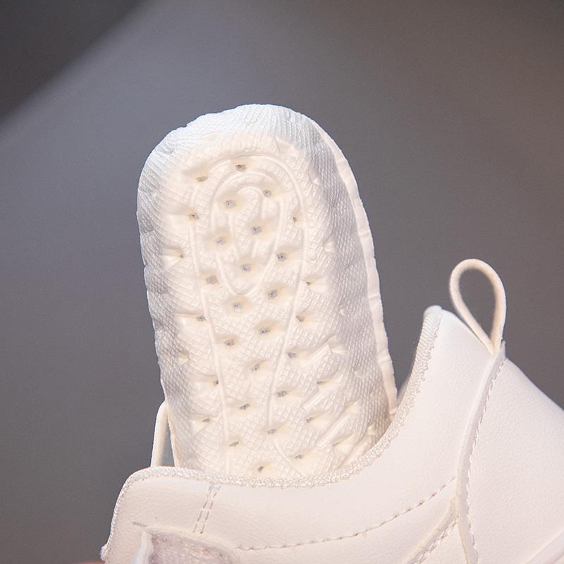 Детская минималистичная и модная низкая обувь на липучке для спорта и отдыха. Маленькие — фото 6