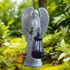 Solar Fairy Wings Statue Lamp Waterproof Angel Ornament Light Auto On & Off Fairy Figurine Decor Lamp for Outdoor Garden Decor