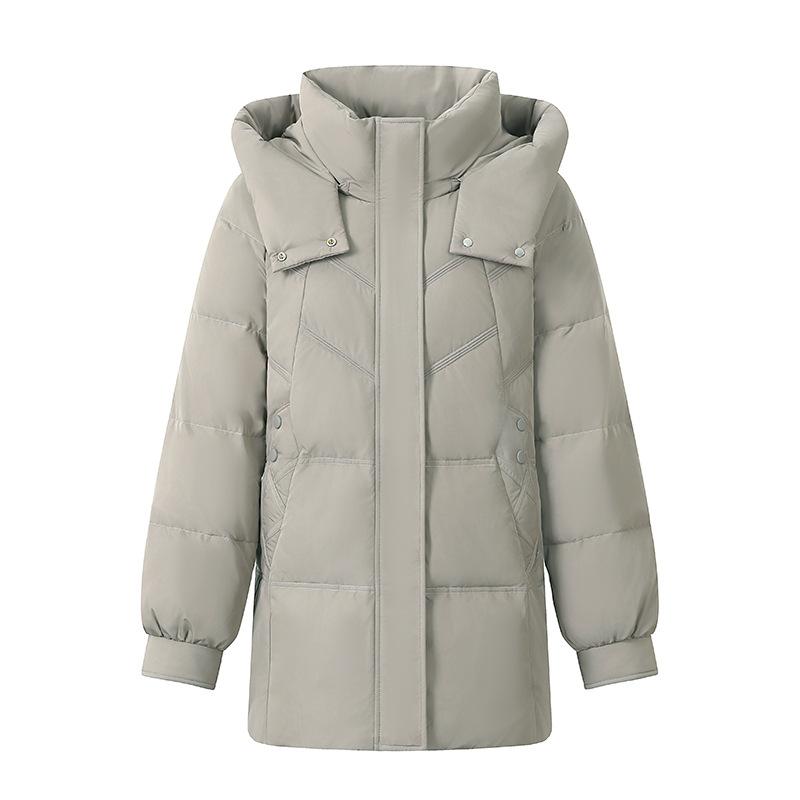 Middle Aged and Elderly Women's Thick Down Jacket Winter Large Size Loose and Slimming Mom Cotton Jacket