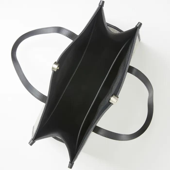 Herringbone Canvas Shopper Bag [MINO]_Black