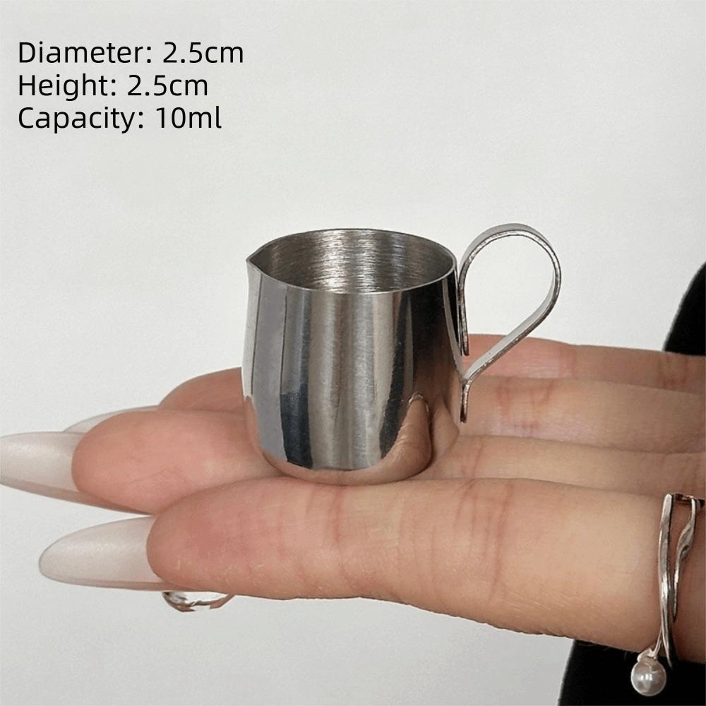 

10/30ml Stainless Steel Milk Frothing Jug Mini Latte Art Pitcher Coffee Milk Frother Coffee Making 10ml