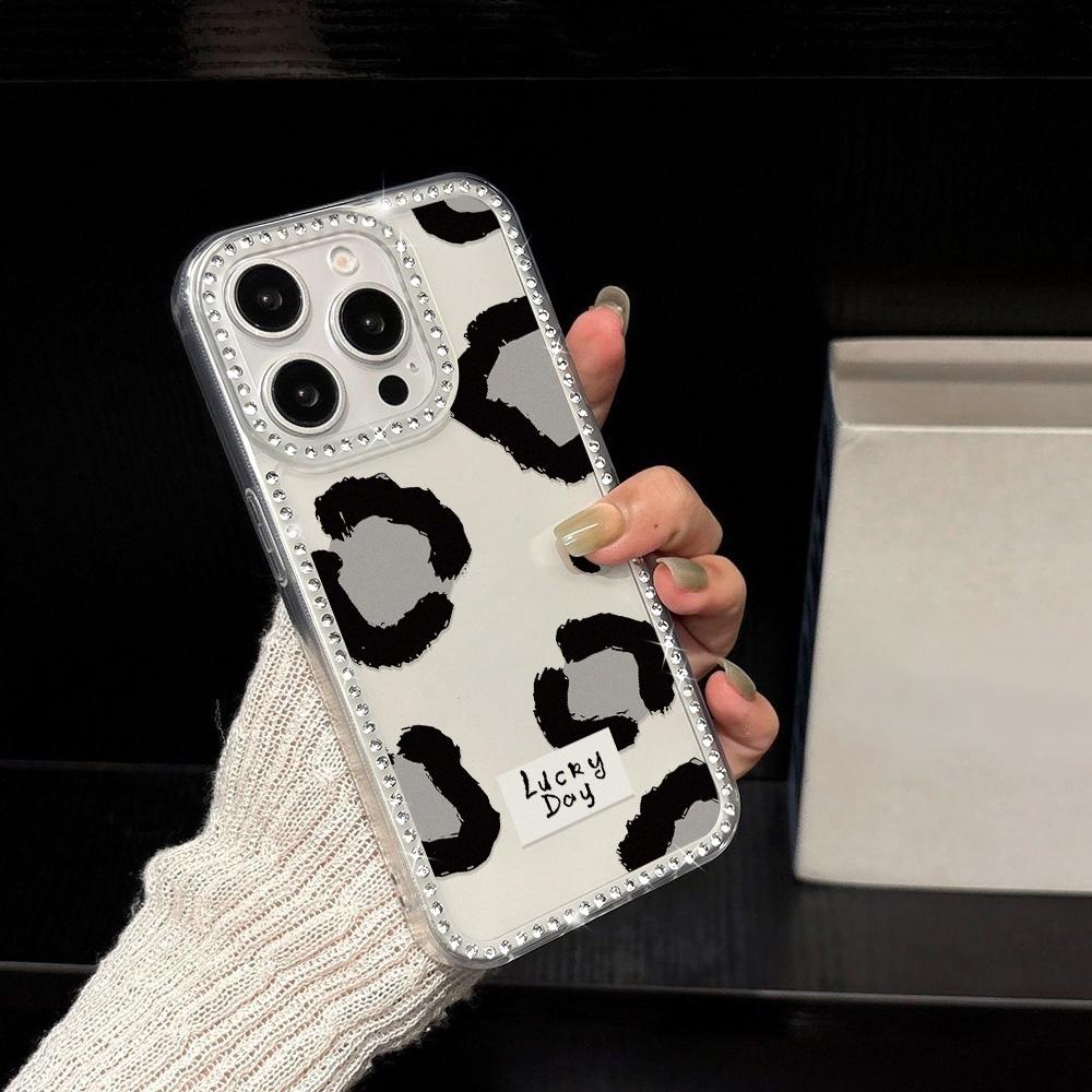 Bracelet Chain Phone Case For iPhone 17 16 15 13 14 for 17Air 17 12 14 16 Pro 17 14 16 Pro Max Sparking Diamond Cute Pattern Hard Cover With Lanyard