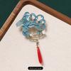 Chinese imitation burnt blue point green brooch women's retro temperament pin classical cheongsam placket corsage accessories