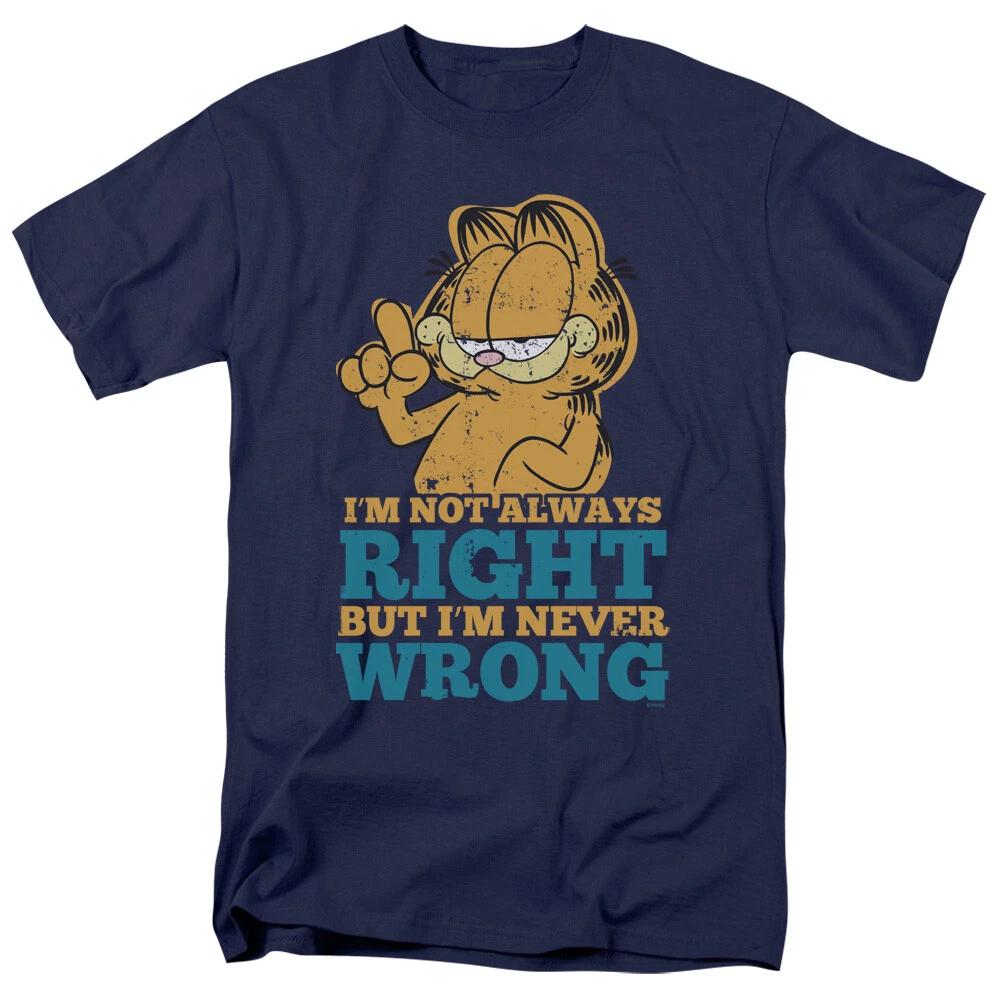 Garfield  Never Wrong  T-Shirt - Regular or Tank - to 5X S