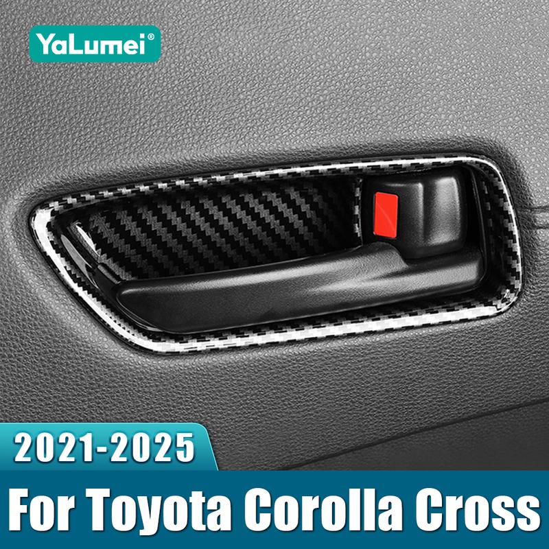 ABS Car Inner Door Handle Bowl Cover Trim Stickers Accessories For Toyota Corolla Cross XG10    2024 2025 Hybrid