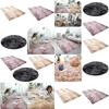 Nordic Style Round Carpet For Bedroom And Living Room Polyester Fiber Material Hand Washable