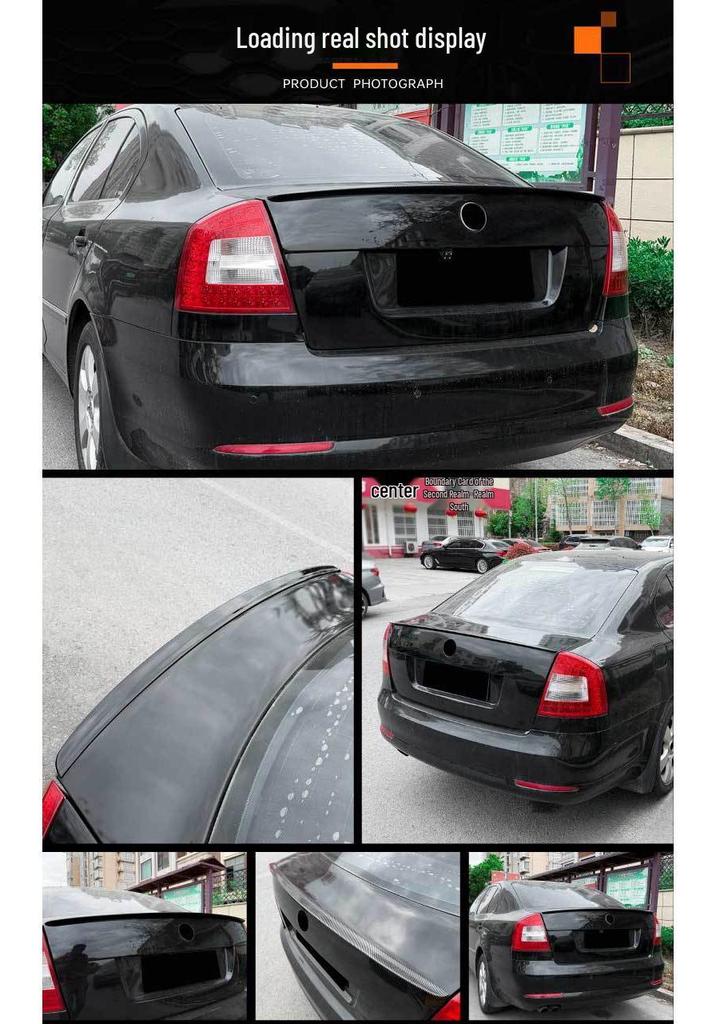 Skoda Octavia MK2 (2004-2012) Rear Spoiler Wind Deflector Car Sticker Kit