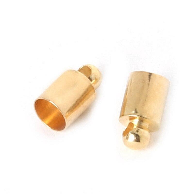 Tasselli Cappucci Terminali in Pelle per Cordino, Perline 5 6 7 8 9mm Cappuccio Terminale per Fai da Te Collane Gioielli Componenti