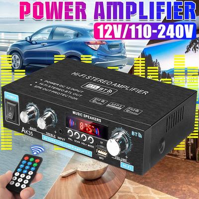 110-240V 800W Home Digital Amplifiers Audio Bass Audio Power Bluetooth Amplifier Hifi FM Auto Music Subwoofer Speakers