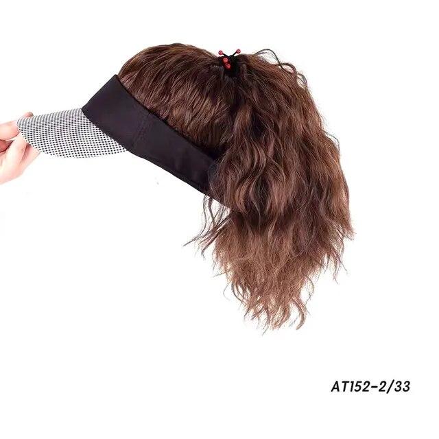 Pălărie Perucă cu păr sintetic Pălărie de soare de vară șapcă de baseball Păr scurt ondulat și ondulat posturi pentru femei Moda