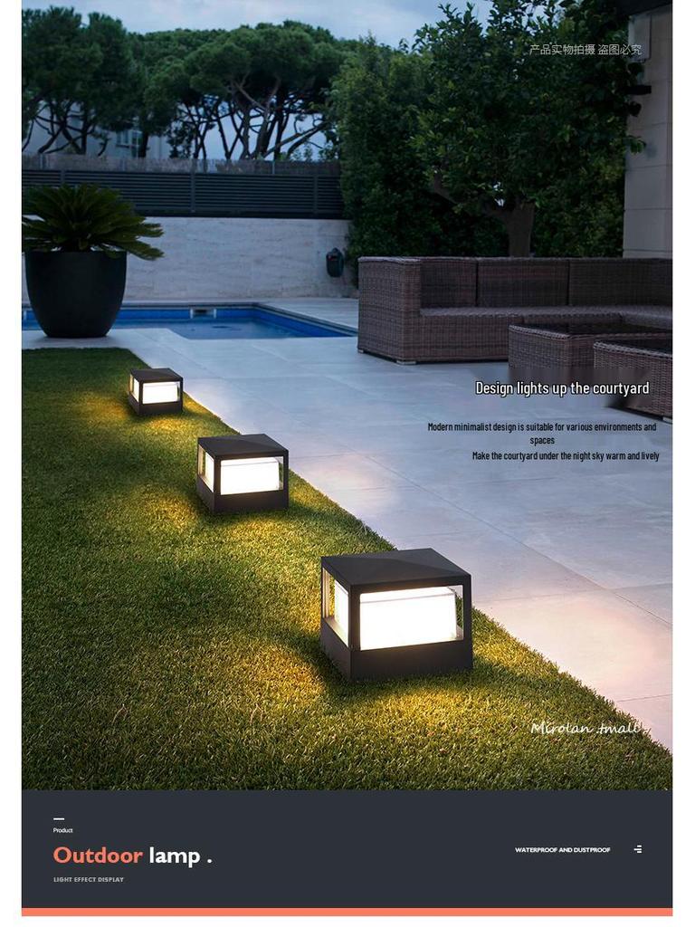 Dual-Use Waterproof Outdoor Pillar Light for Garden, Courtyard, or Gate