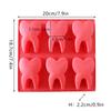 Zahnform Silikonform 6 Hohlräume 3D Backenzahnformen Tablett DIY Backen Dekorationswerkzeuge Für Schokolade Gummibärchen Geleeform