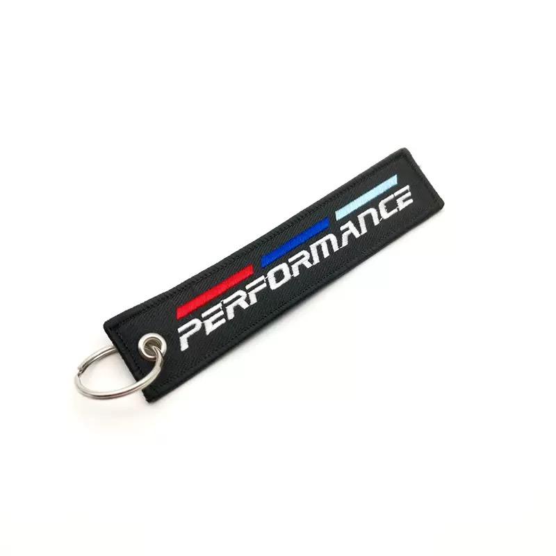 CLUZ8 Car Keychain Nylon Embroidery Key Ring Tag Lanyard Gifts For BMW Performance E46 E90 E60 F10 F30 E39 E36 F20 E87 G30 E92 E91