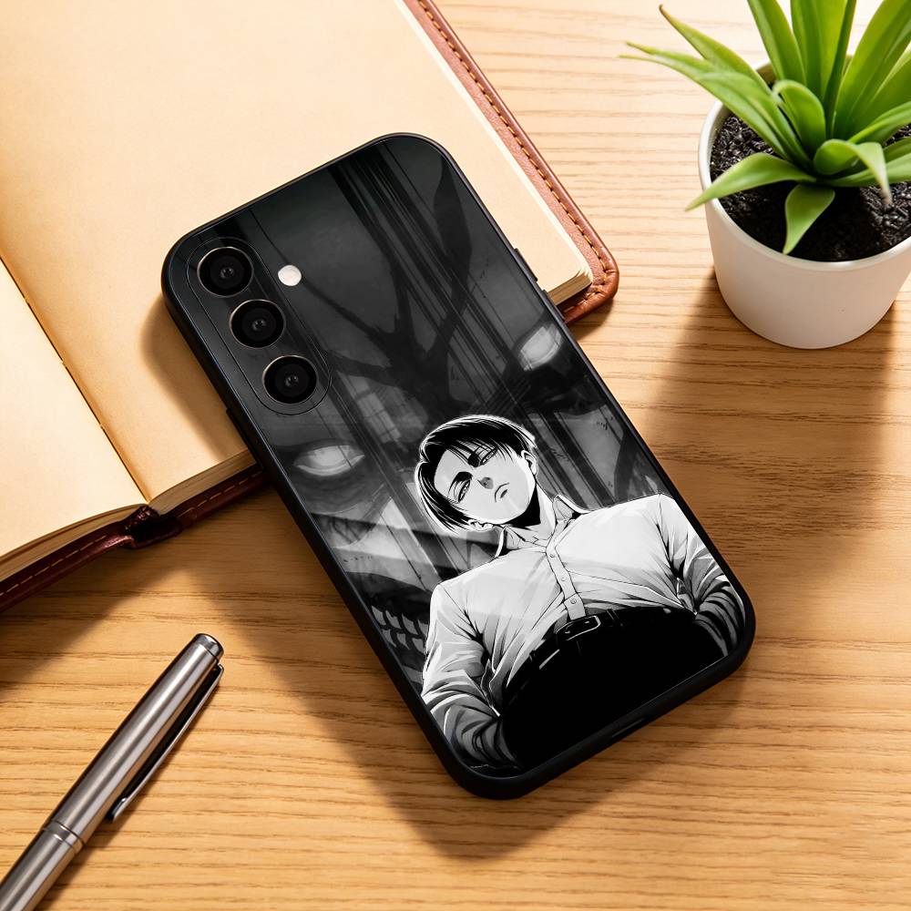 A-Attack on Titan L-Levi A-Ackerman Phone Case For Samsung Galaxy A73,A72,A71,A70,A53,A52,A51,Soft Silicone Black Cover