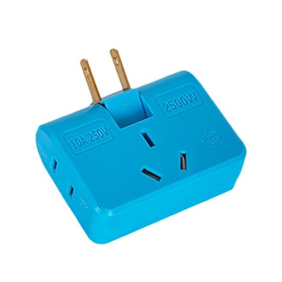 Wall Outlet Extender 2500W Multifunction 3-in-1 180° Rotatable Travel Multiple Plug Expander Splitter