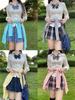 Slimming White Hot Girl Shirt & Plaid School Skirt Set: Genuine Student Style with Pure, Desired Aesthetics
