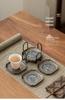 Retro Mother-of-Pearl Coaster Tea Set: Chinese Tea Knife, Anti-Scald Tea Cup Holder, Tea Ceremony Accessories.
