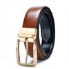Men'S Belt Rotating Pin Buckle, Casual Double-Sided Pure Cowhide Belt
