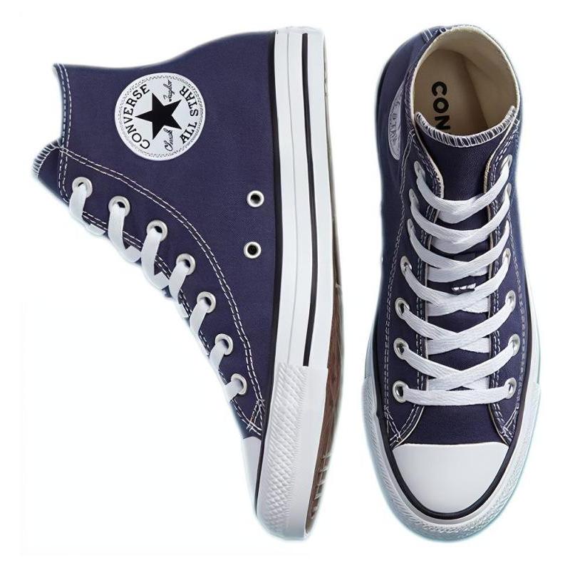 Converse Chuck Taylor All Star Hi Blue Trendy Fashionable Comfortable High-top Canvas Shoes for Both Men and Women In Blue