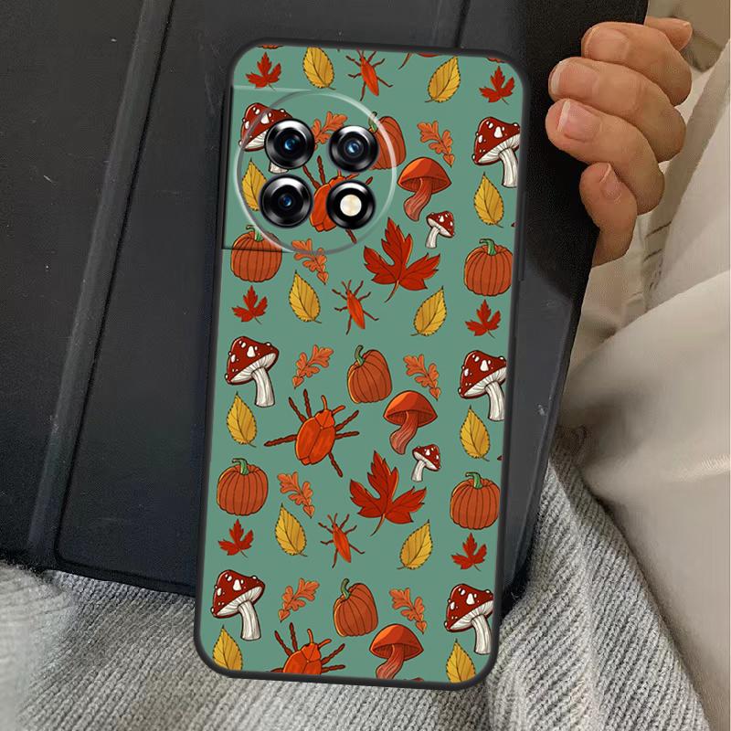Autumn Leaves Pumpkin Halloween Case For OnePlus 15 13T 13 12 11 13R 12R 10R 10T 8T OnePlus Nord 5 CE 3 4 Lite N20 N30 Cover