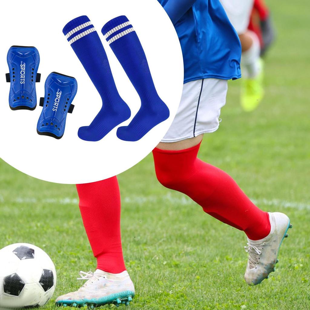 Soccer Shin Guards Protection Gear with Socks for All Ages, Comfortable Shockproof Calf