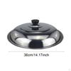 Stainless Steel Frying Cookware Lid Easy To Assemble Heat Resistant with Handle for Restaurants