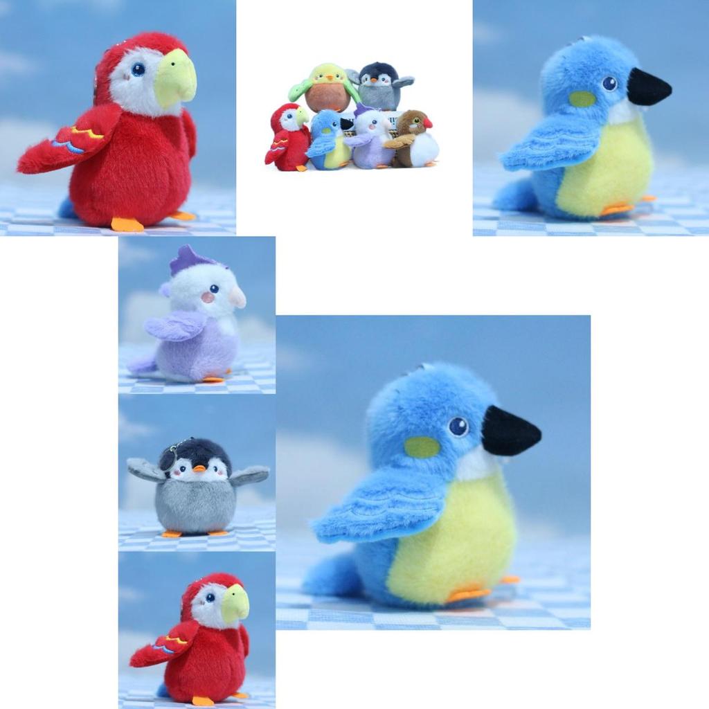 Cute Realistic Plush Sparrow Pendant Keyring Charming Stuffed Toy For Kids