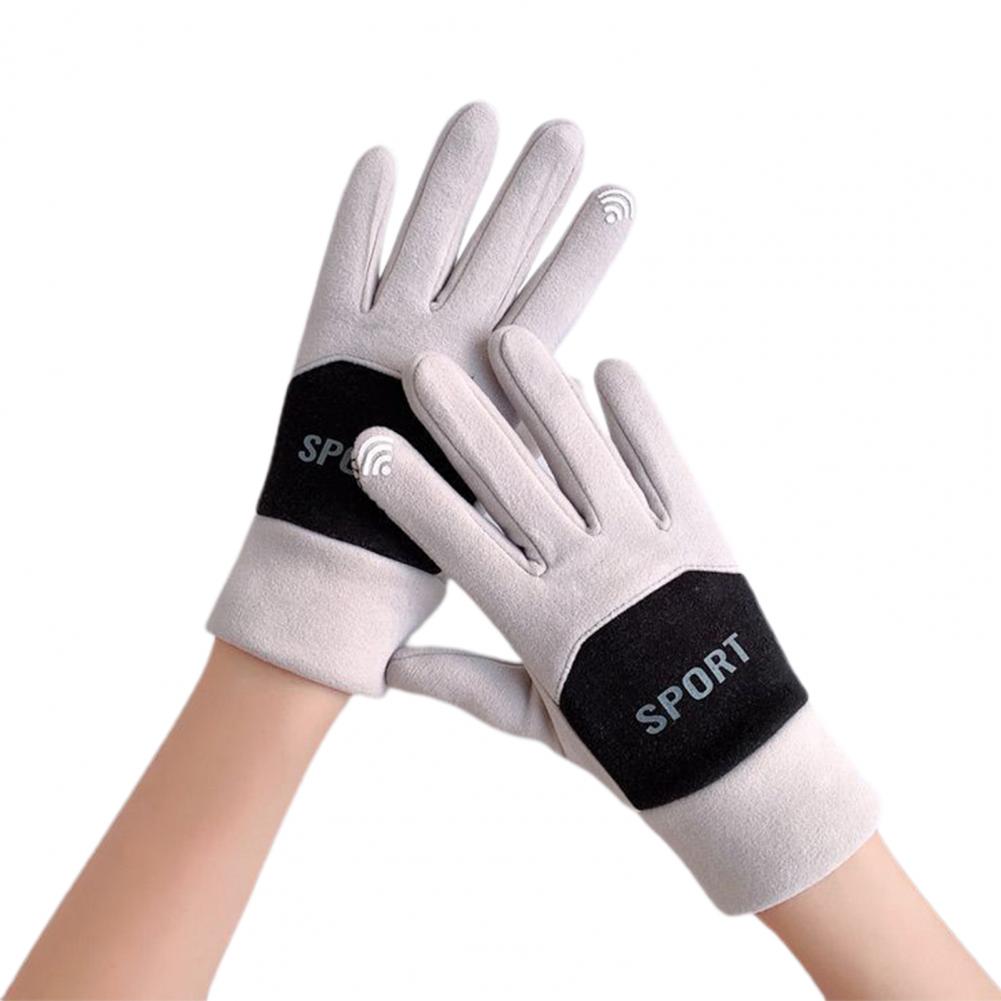 1 Pair Popular Cycling Gloves Sporty Sport Gloves Touch Screen Keep Warm Full Finger Ridding Ski Gloves