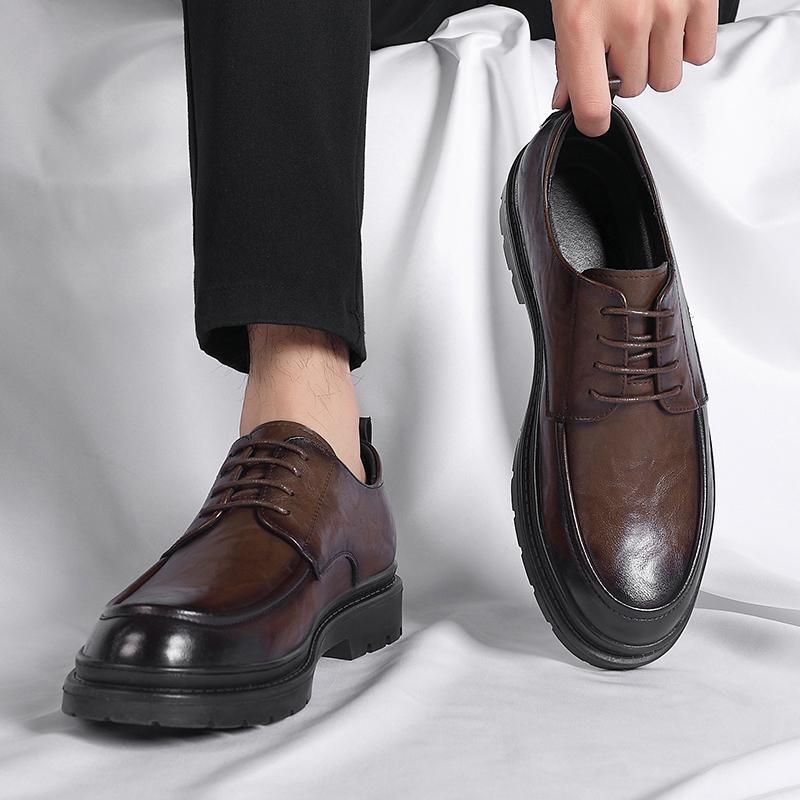 Fashion Genuine Leather Shoes For Man Leather Casual Shoes Fashion Business Oxford Shoes High Quality Designer Work Shoes