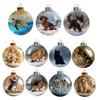 3D Animal Christmas Ball Ornament Funny Dog/Cat/Turtle Hanging Decoraton Clear Plastic Xmas Balls Ornament