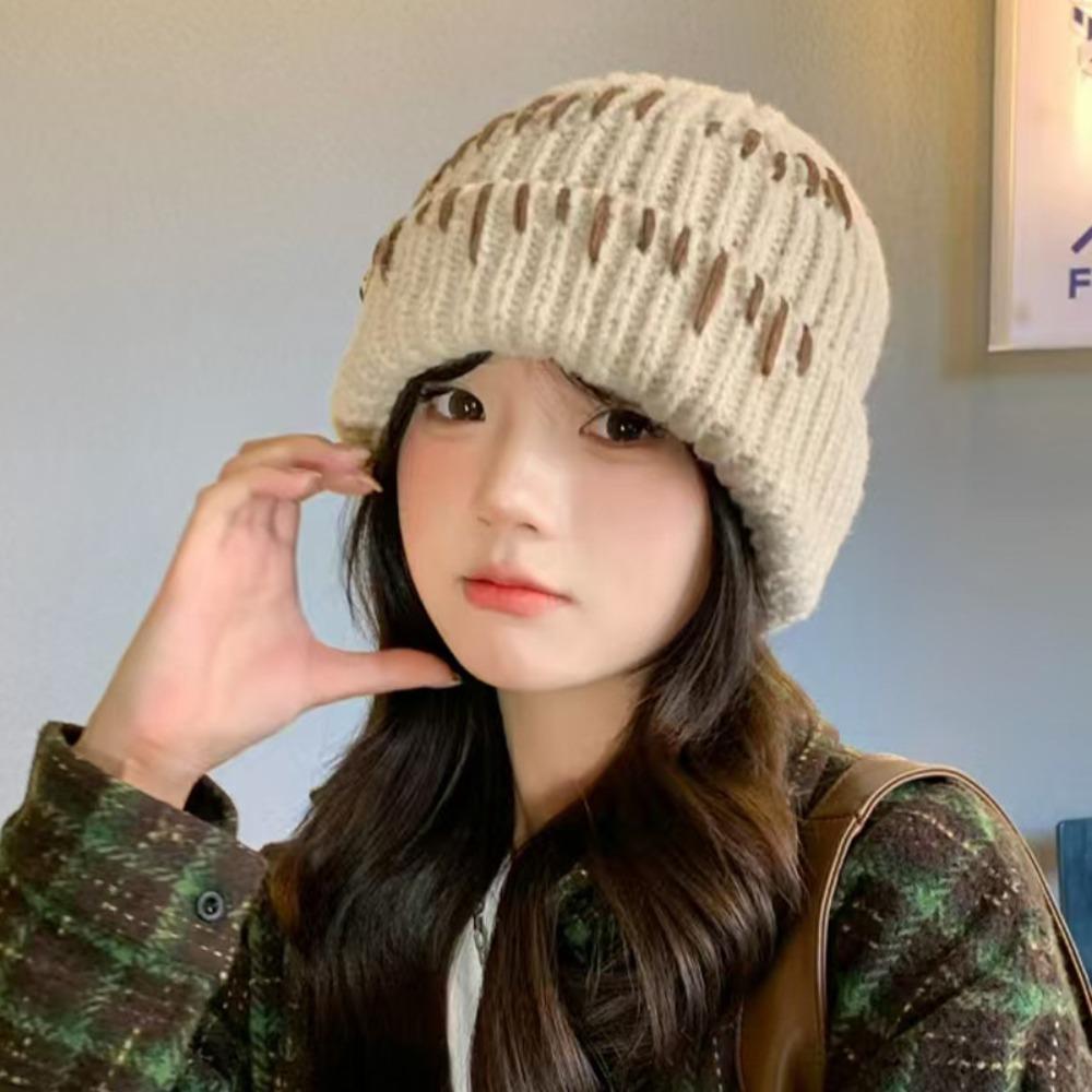 

Elegant Knitted Hat Knitted Pullover Hat New Warm Hat Outdoor Sports 4