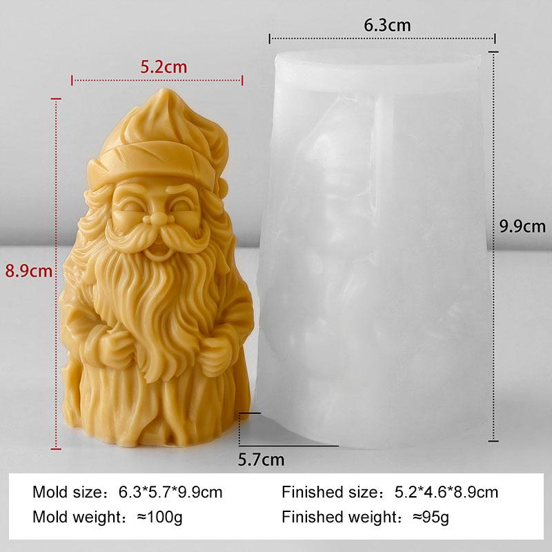 

DIY Santa Claus Silicone Mold Christmas Aroma Candle Plaster Resin Ornaments Molds Handmade Soap Candles Making Supplies