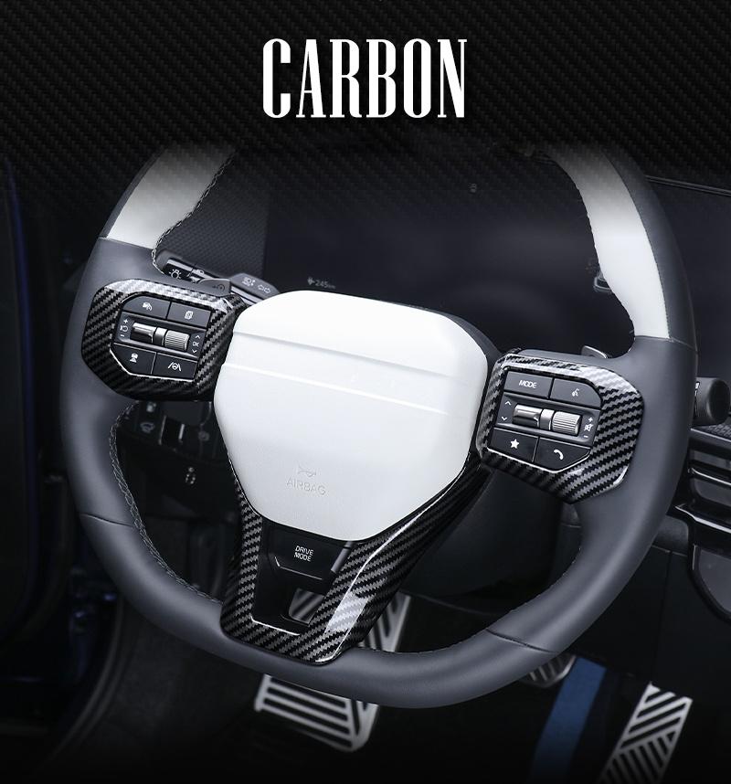 For Kia EV3 GT Line Interior Style Accessories 3pcs Car Steering Wheel Switch Button Trim Panel Frame Chin Cover LHD RHD