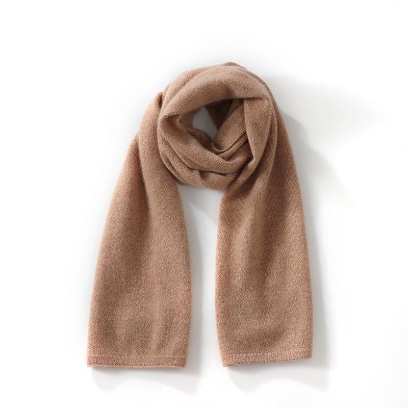 Women's 100% Pure Cashmere Scarf - Warm Soft Neck Warmer for Autumn/Winter, Solid Color, Perfect Gift