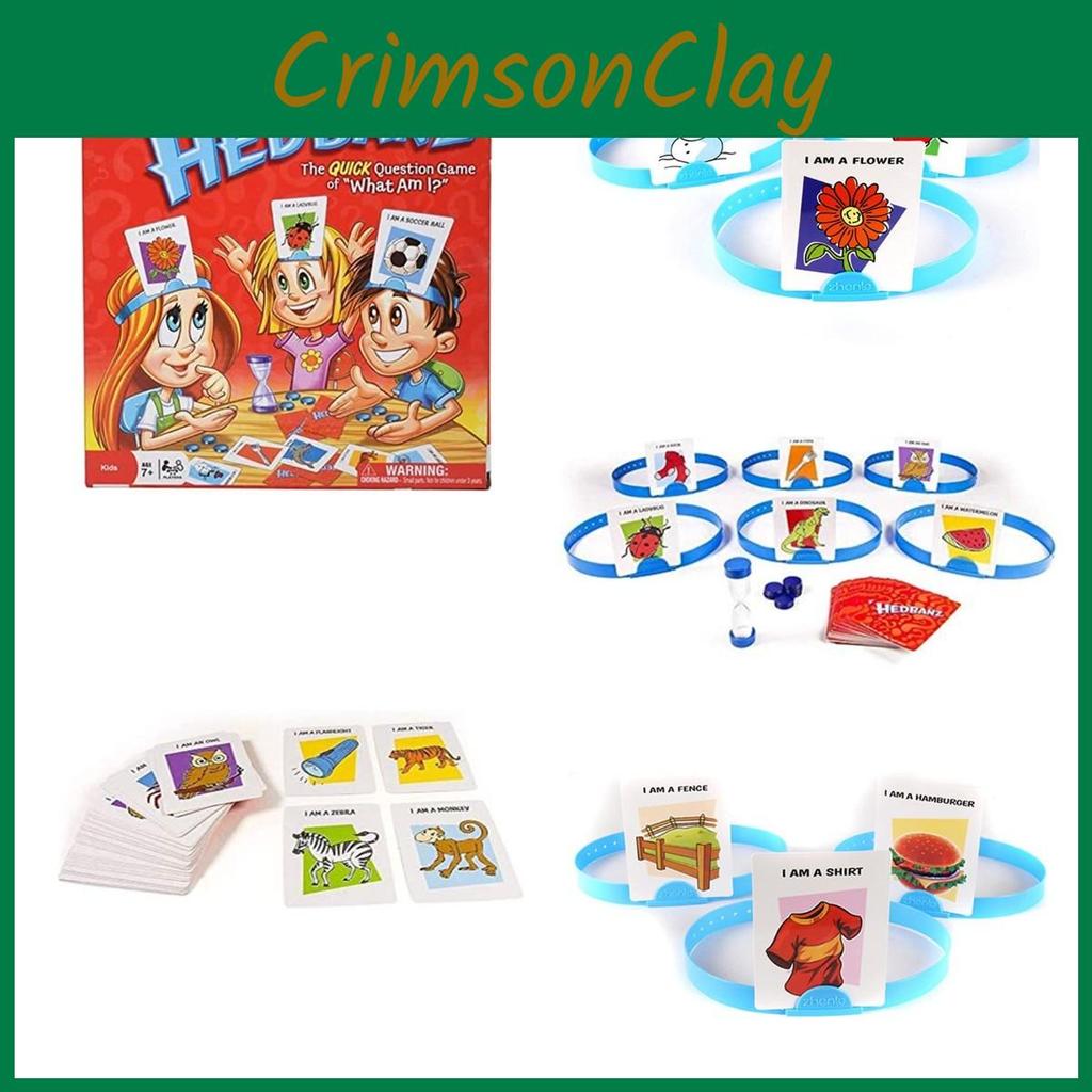 Hedbanz-Spiel: Was bin ich? Ratespiel für 2-6 Spieler