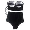Vintage High Waist Bikini Monokini Swimwear Set For Women With Timeless Elegance