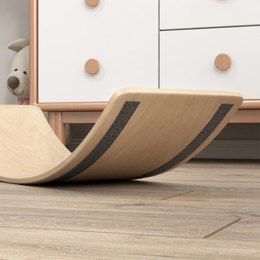 Wooden Balance Board for Children 3-8 Years Old, Natural Tone