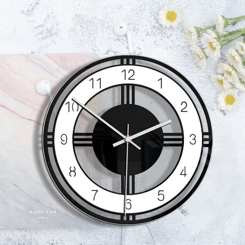 Modern Style Wall Clock Silent Modern Transparent Clocks Quartz Movement Wall Watches Modern Home Wall Decoration Accessories