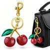 Cherry Bag Charm Cute Key Chains Cherry Purse Charms for Handbags