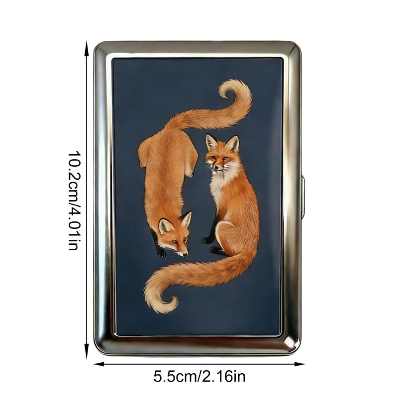 Portable Artistic Card Wallet Sturdy Metal Credit Card Organizers Traditional Art Storage Case Ideal For Travel And Gifts