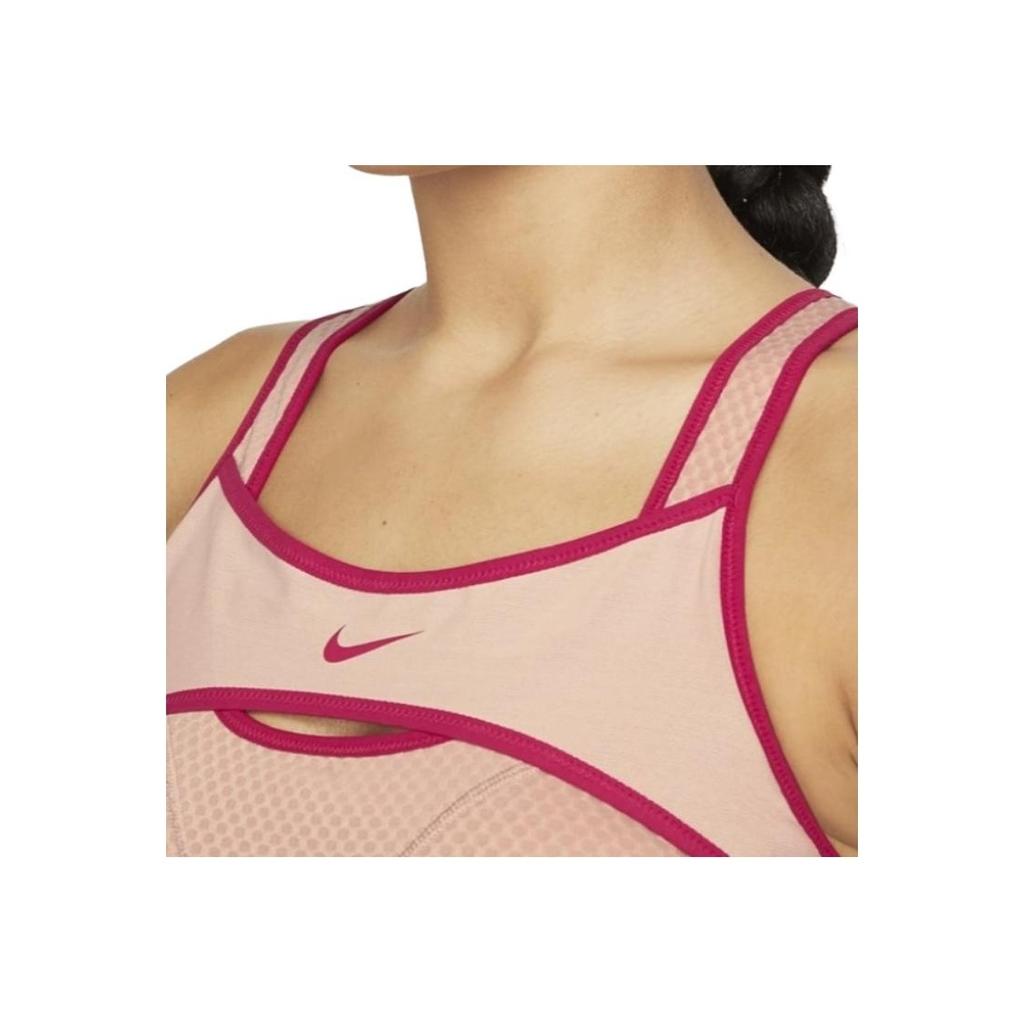 Nike Solid Color Breathable Sports Tank Top Women Tops Pink CZ4451-609