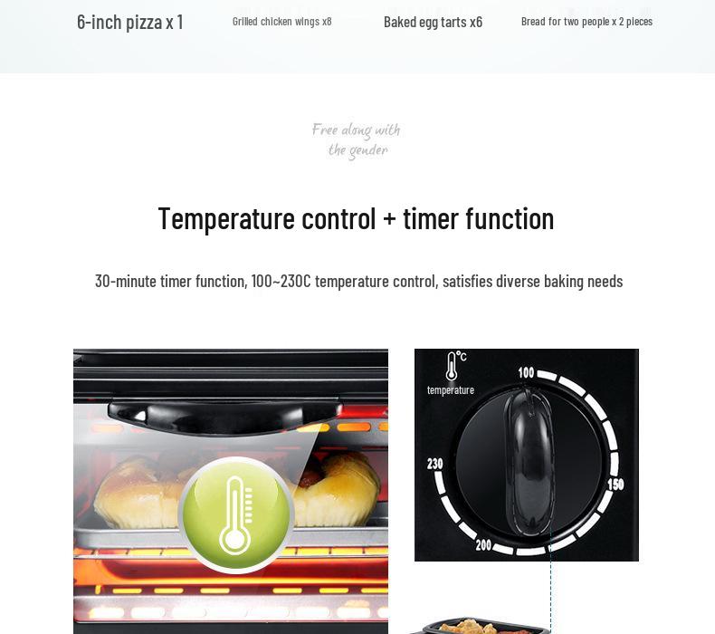 Three-in-One Multifunctional Breakfast Machine: Toaster & Mini Oven, 110V-220V