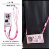 KEYSION Crossbody Strap Phone Case for HONOR X9c 5G Cute Cartoon Long Lanyard Mirror Shockproof Cover for Huawei Magic 7 Lite 5G