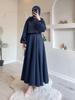 Autumn  Dubai Floral Lantern Sleeve Loose Dress & Skirt Set for Women