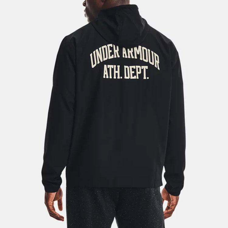 Under Armour Sportstyle Athletic Department Casual Windbreaker Jacket Men Jackets Black 1370358-001