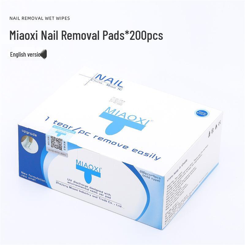 

Nail Art Gel Polish Remover Wipes - Bilingual Pack