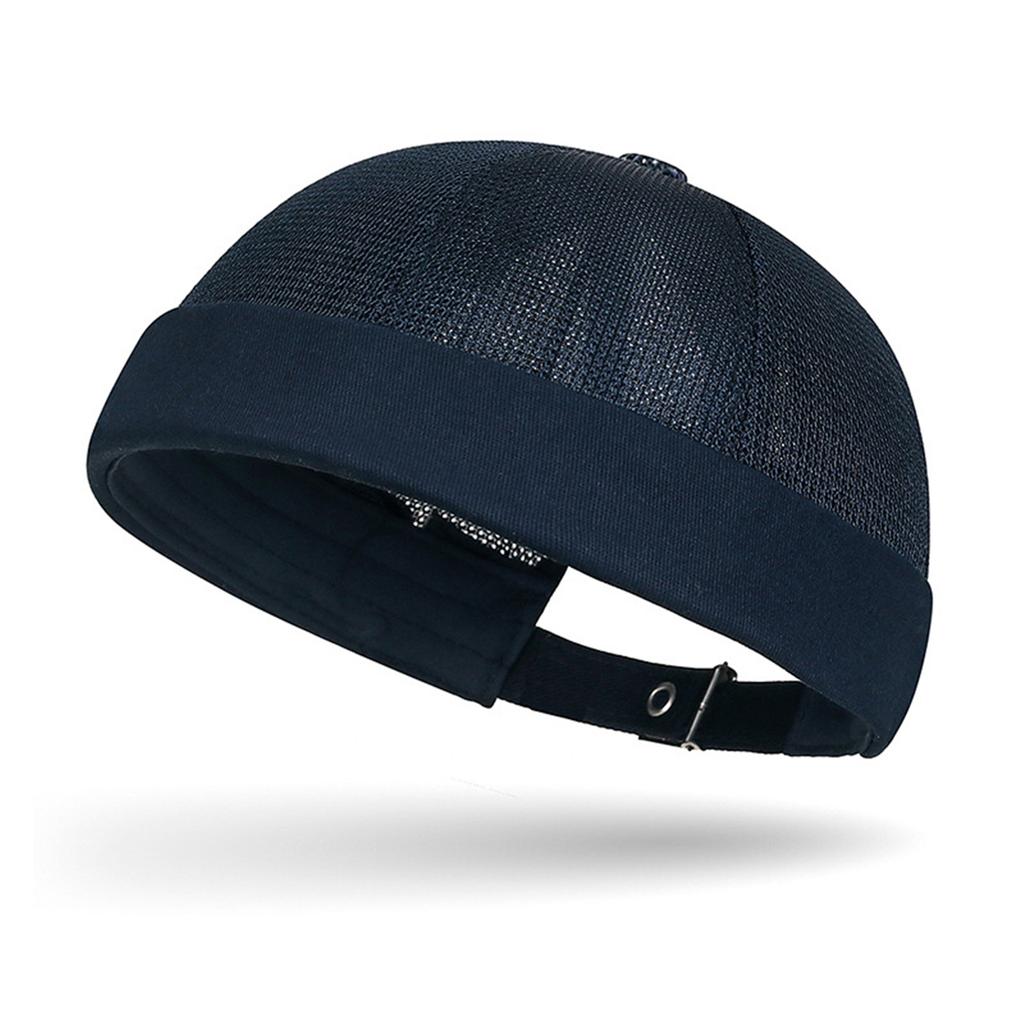 Vintage Beanies Hat Punk Casual Hat Hip Hop Caps Brimless Hat Adjustable Breathable Skull Hat for Female Male