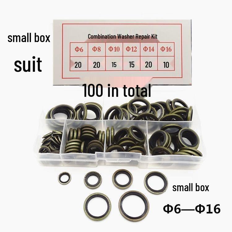 High-Pressure Gasket Repair Kit: Includes Sealing Gasket, Oil Pan Gasket, Drain Plug Washer, Oil Pipe Gasket, and Rubber-Coated Washer 6-60.