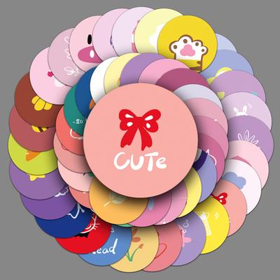 100 Seal Stickers Personalized Cartoon Creative Hand-painted Fresh and Simple Decorative Water Cup Mobile Phone Ins Stickers